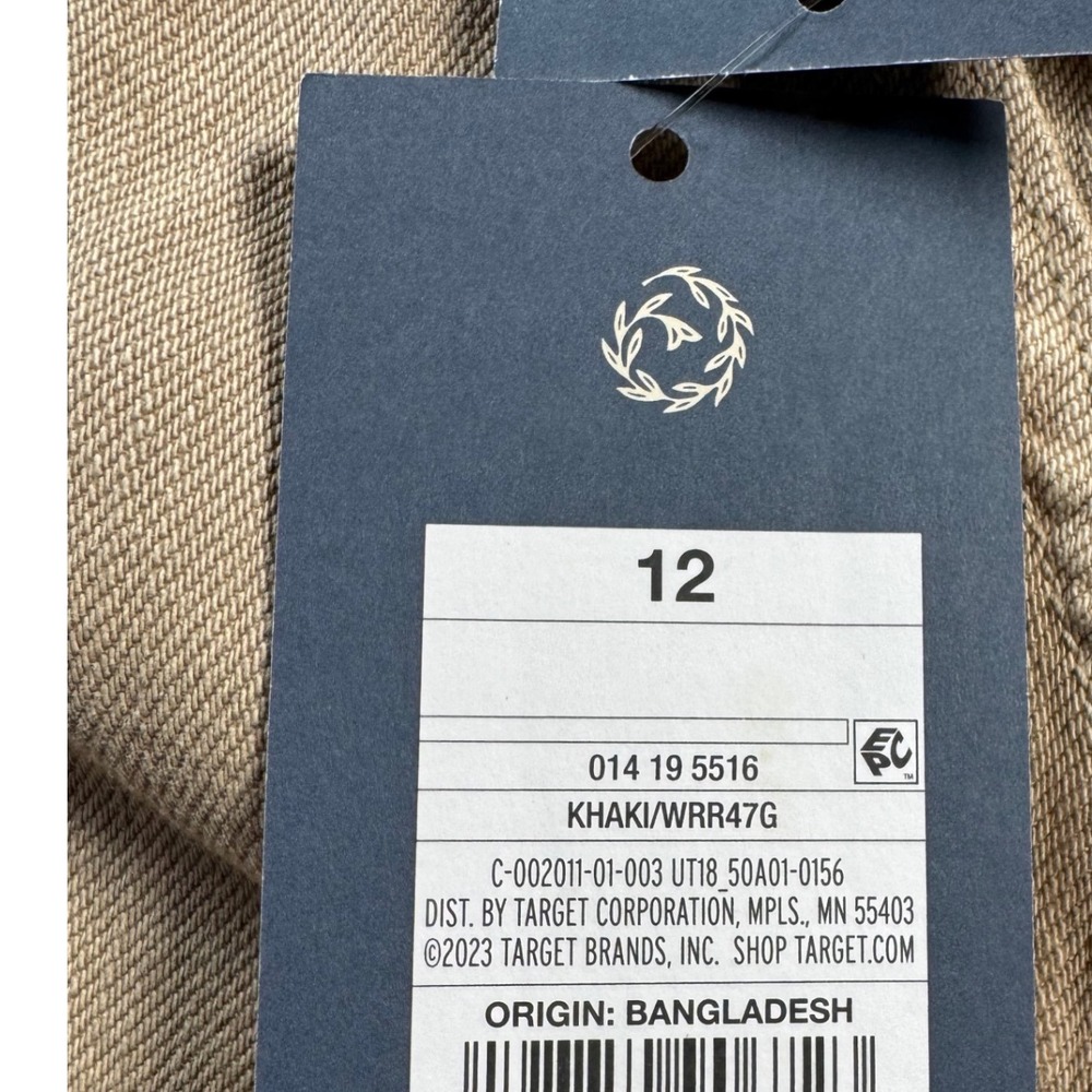Universal Thread Khaki Pleated Shorts High Rise Slim Hip Leg Tan Size 12 NWT - Picture 5 of 7